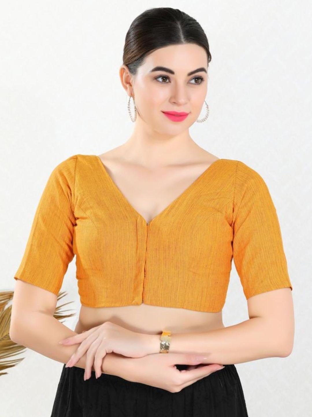 salwar studio v-neck readymade saree blouse