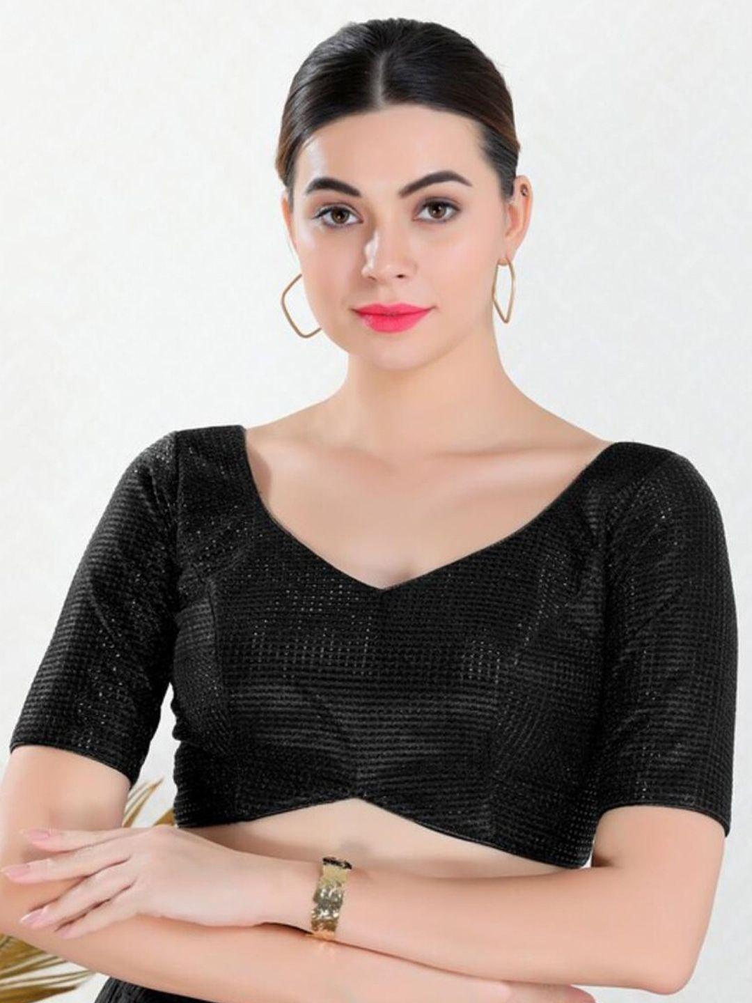 salwar studio woven design saree blouse