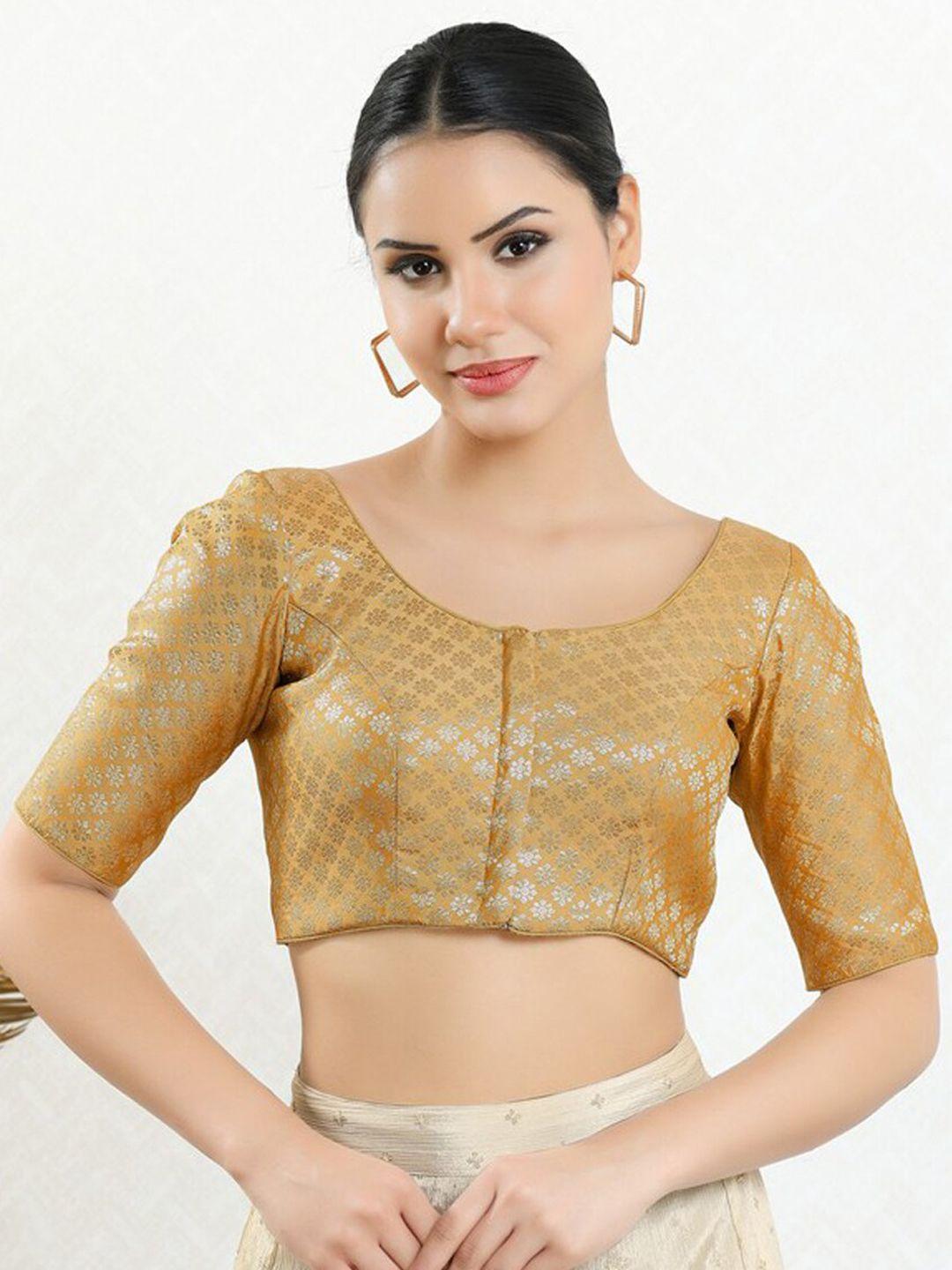 salwar studio woven design saree blouse