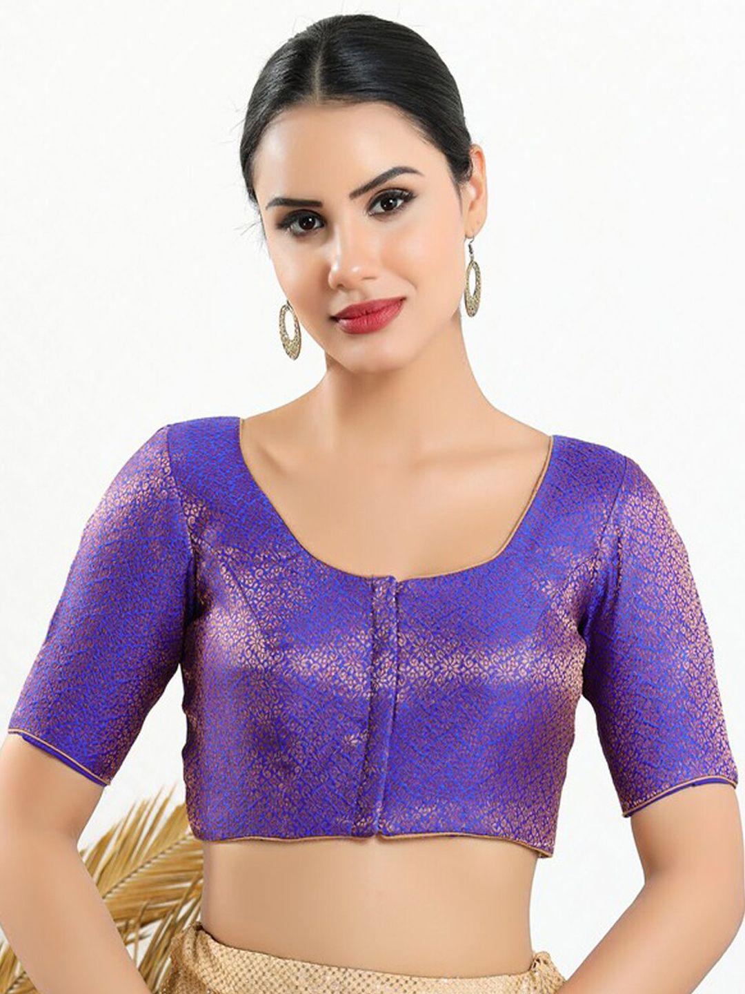 salwar studio woven design saree blouse