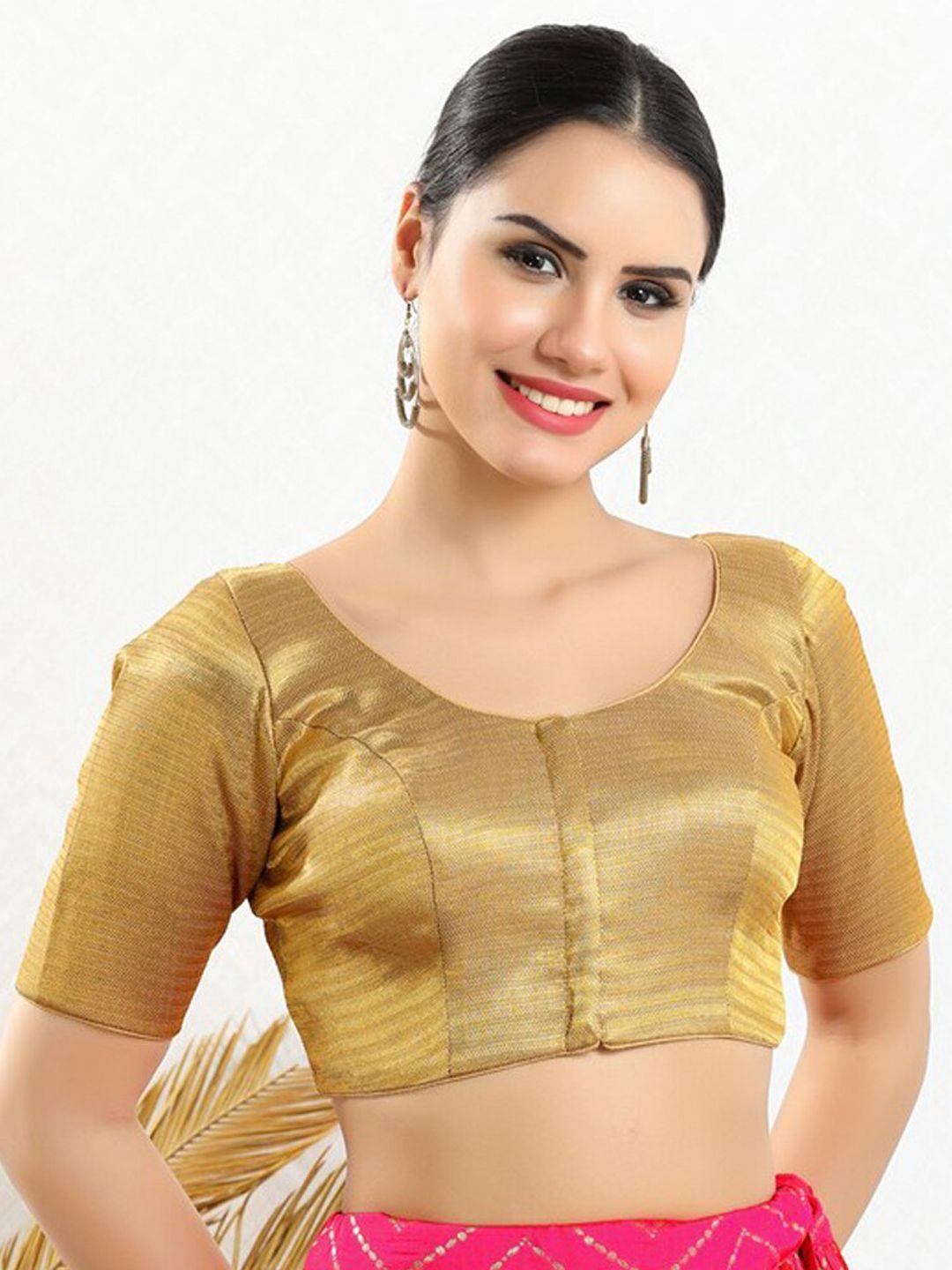 salwar studio woven shimmer saree blouse