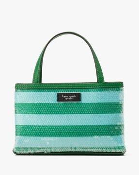 sam icon seaside stripe sequin mini tote