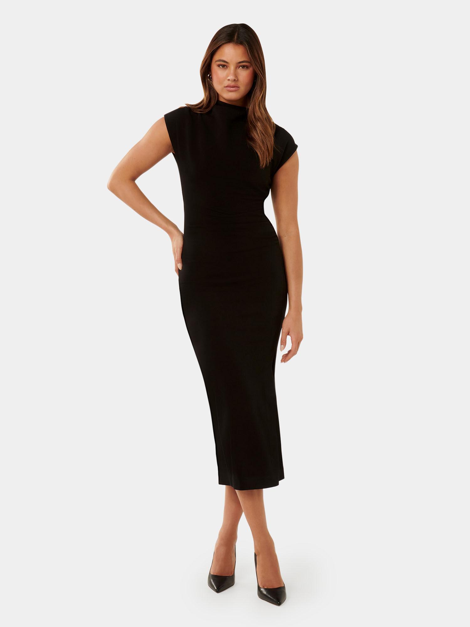 samantha cowl neck midi dress