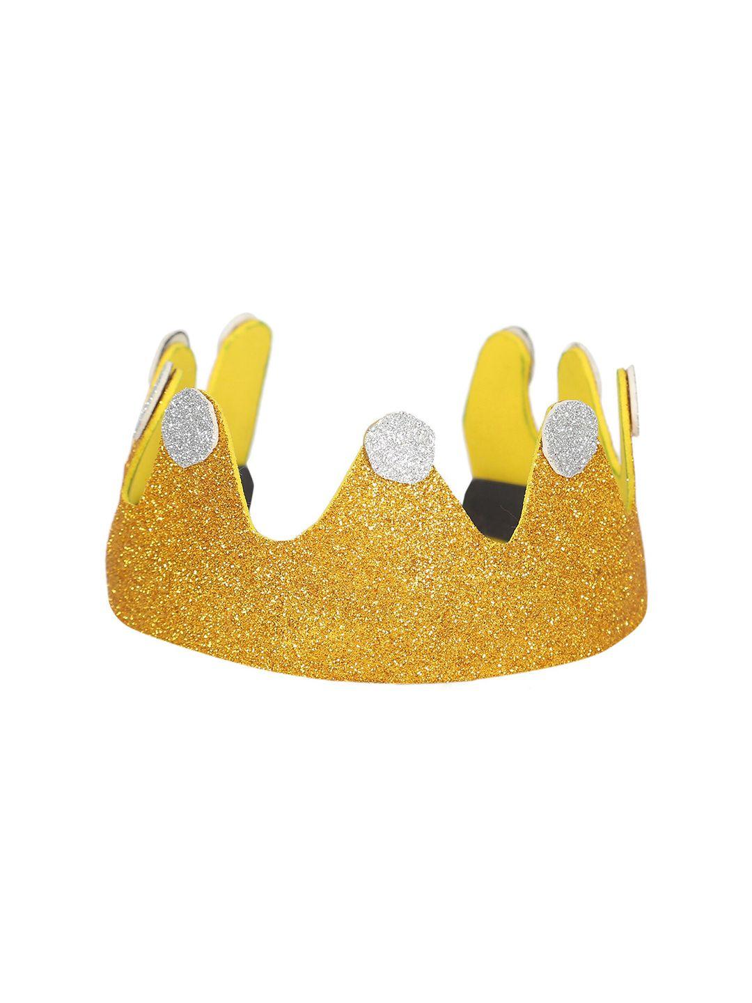 samsara couture girls gold-toned crown shaped hairband
