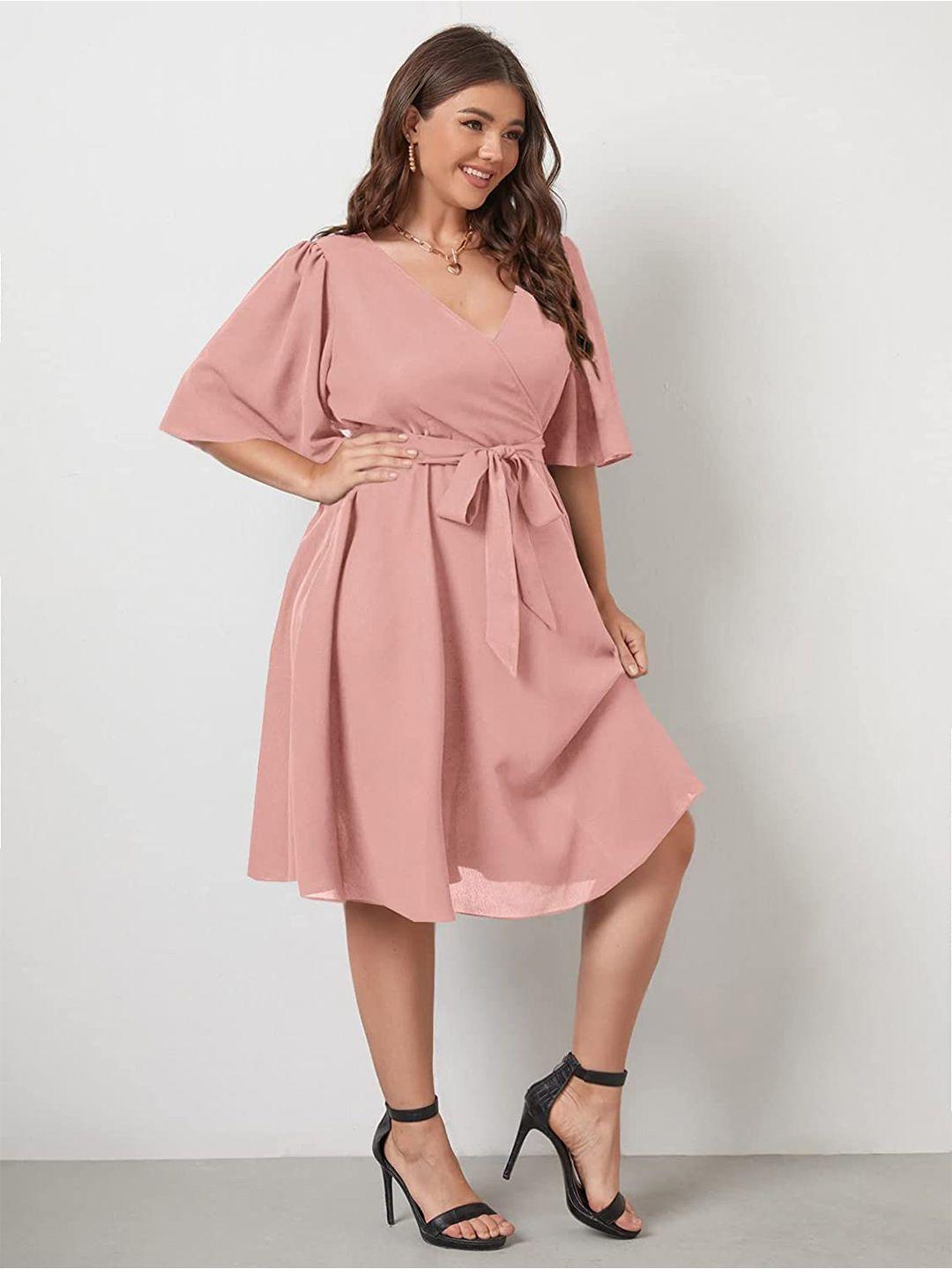 samsara couture flared sleeve scuba fit & flare dress