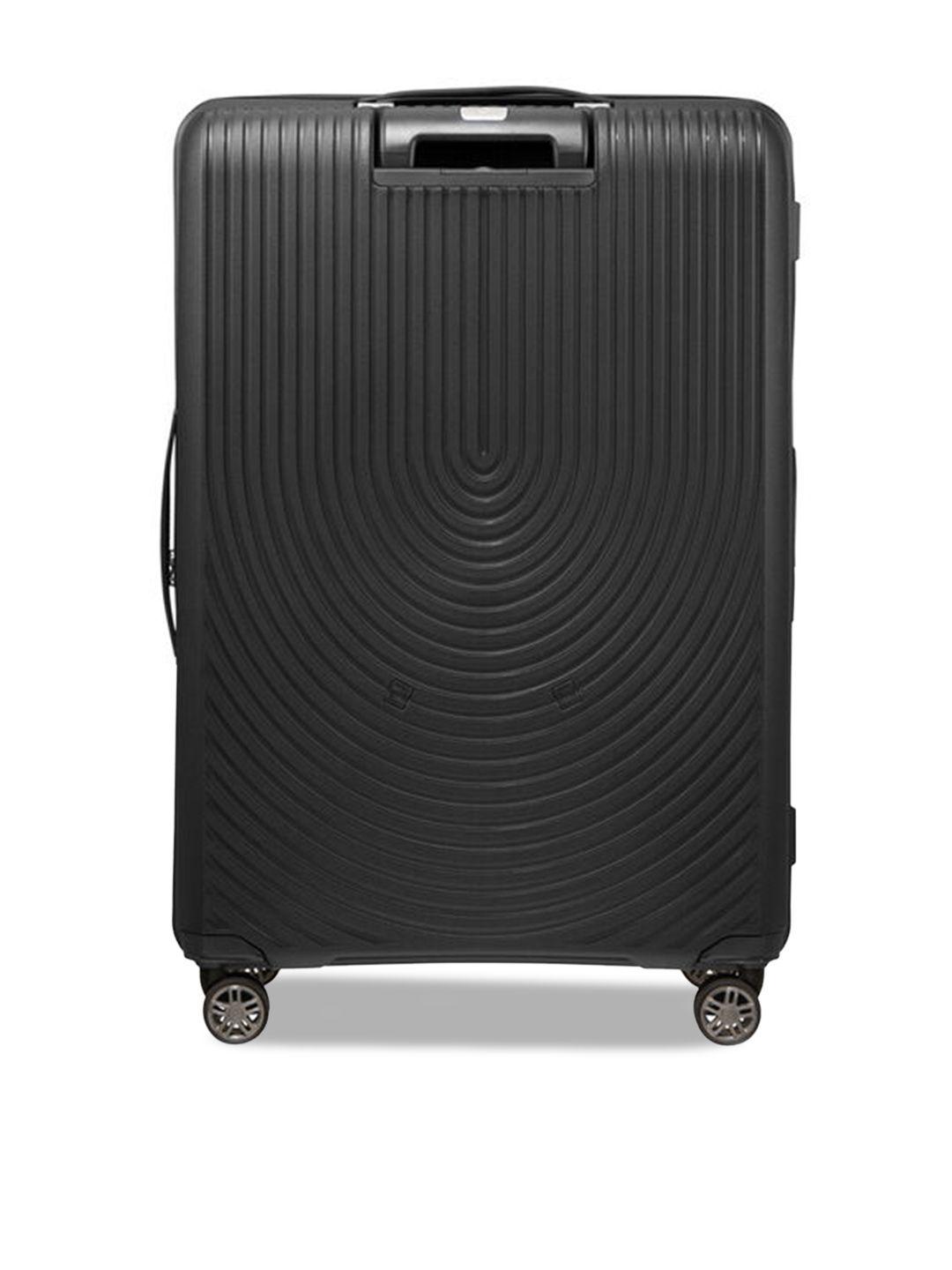 samsonite black textured hard-sided large trolley suitcase