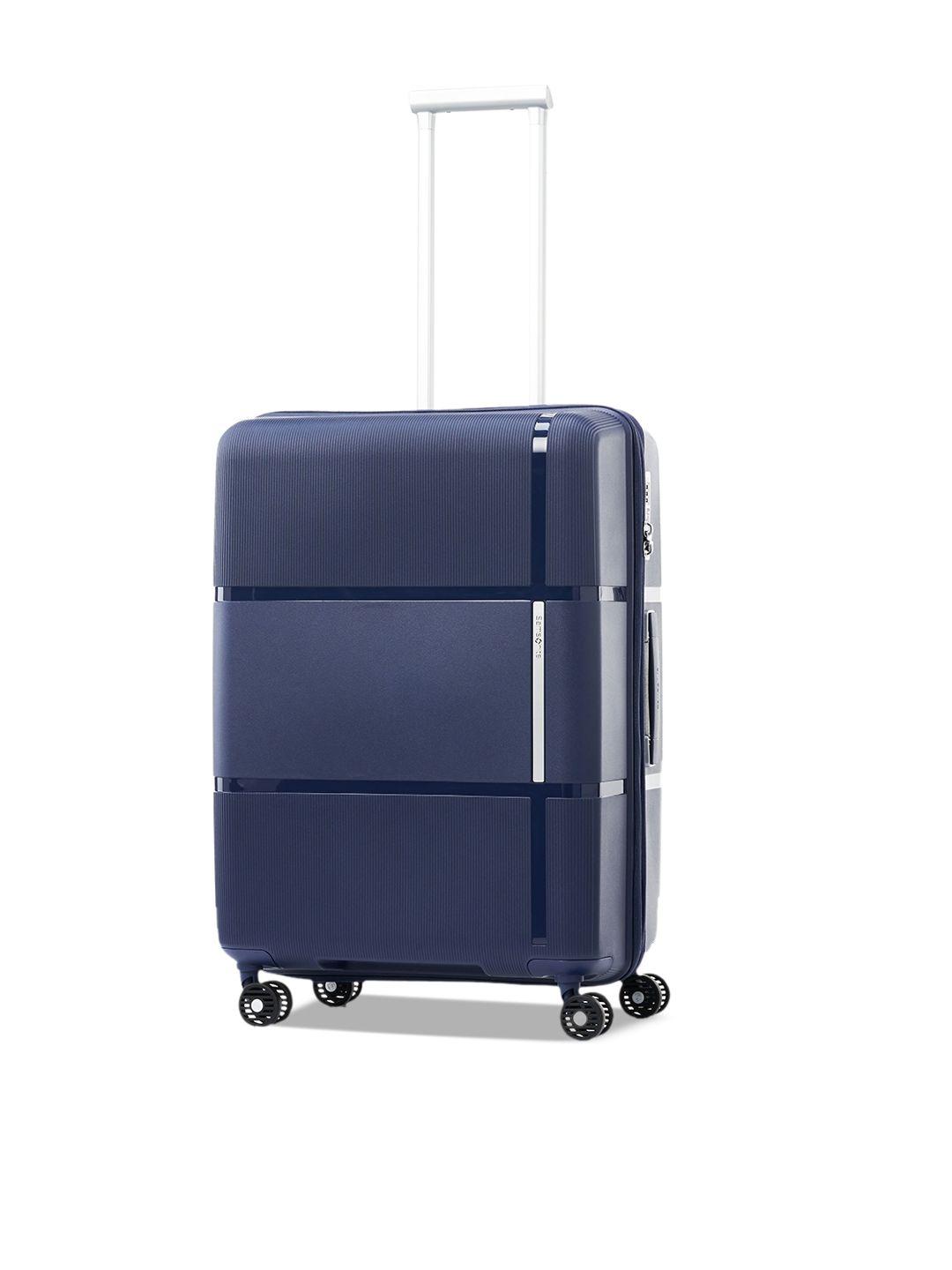 samsonite interlace textured hard-sided medium trolley bag