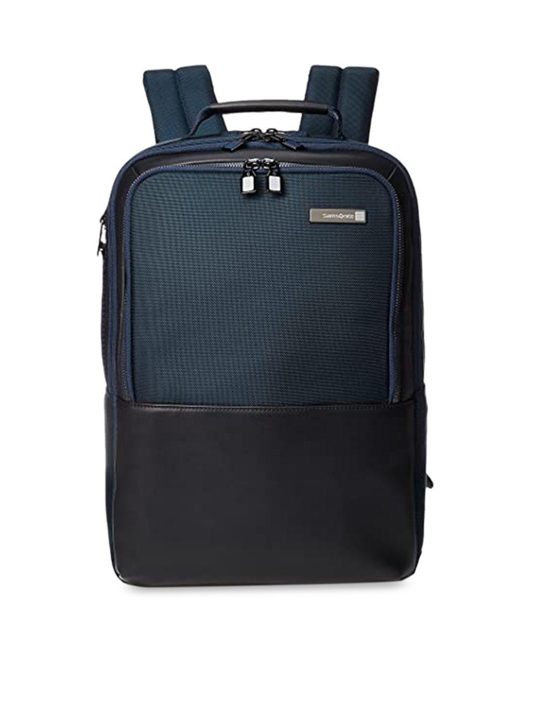 samsonite unisex navy blue & black colourblocked backpack