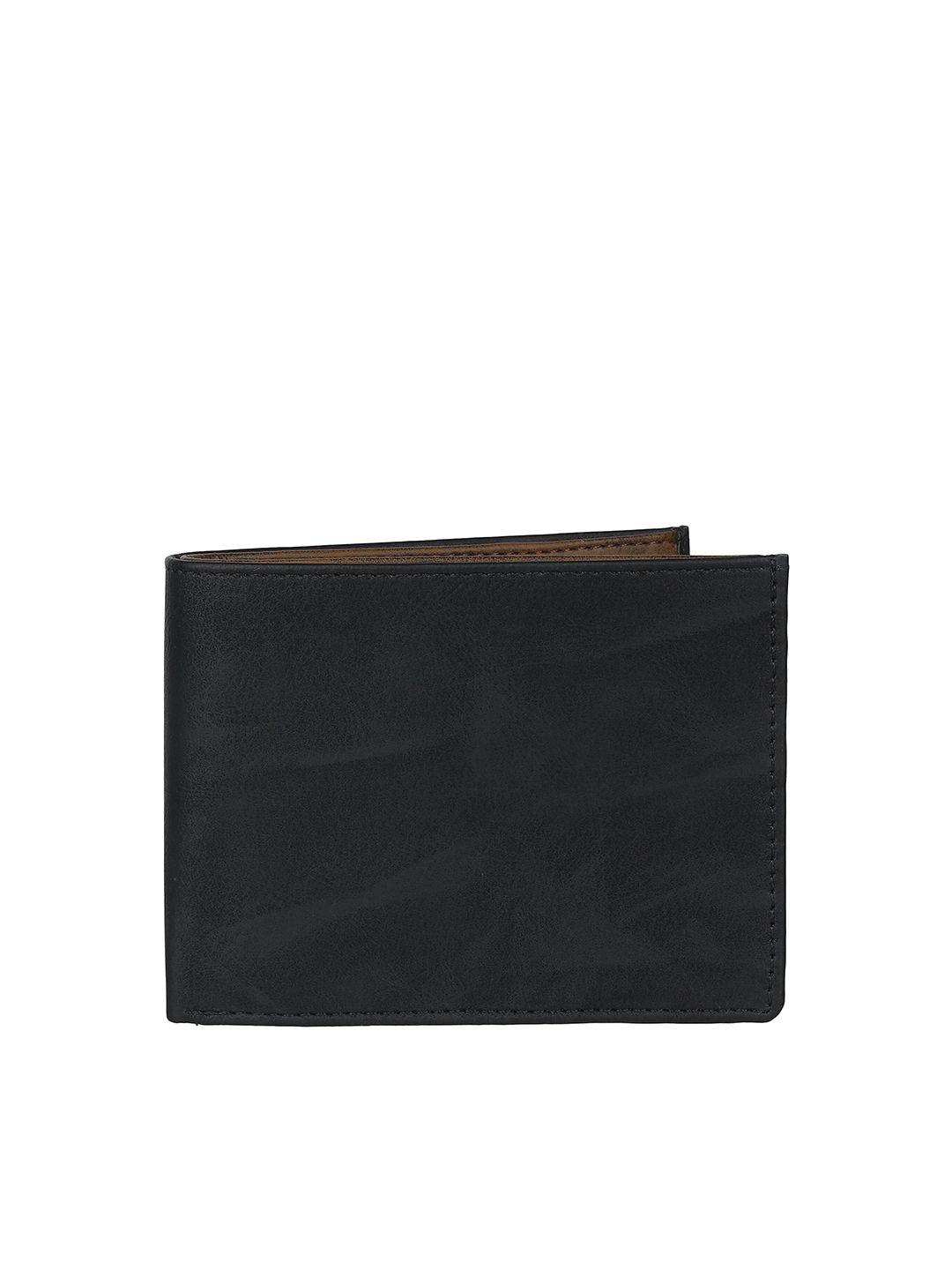 samtroh men black pu two fold wallet