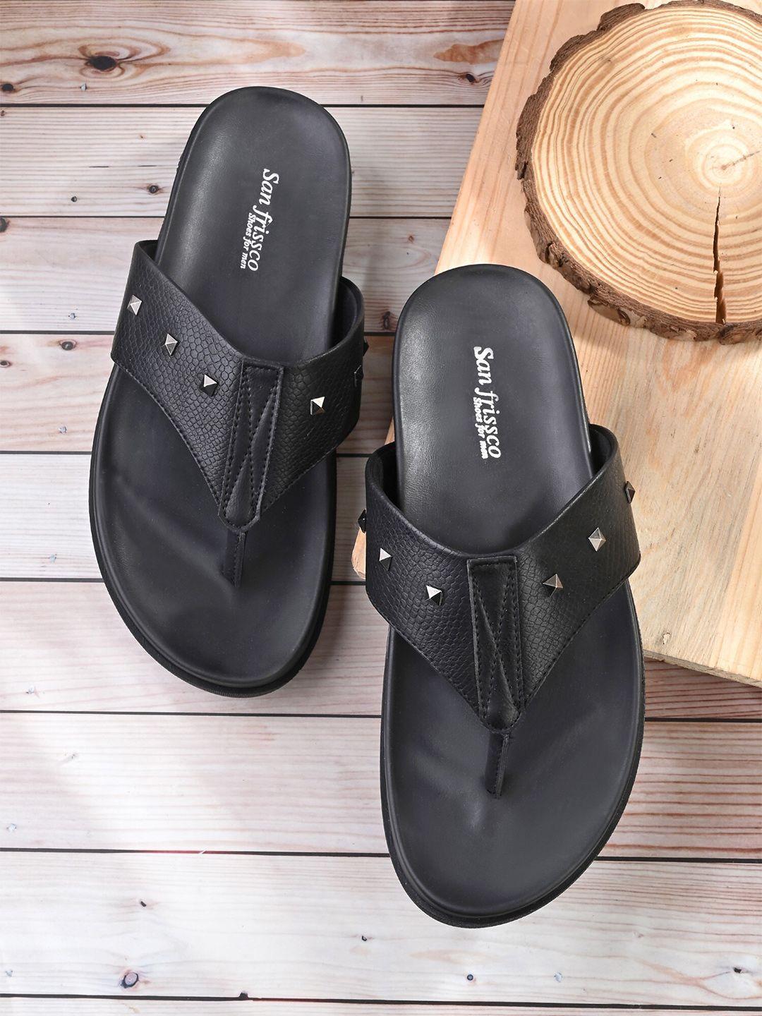 san frissco men black comfort sandals