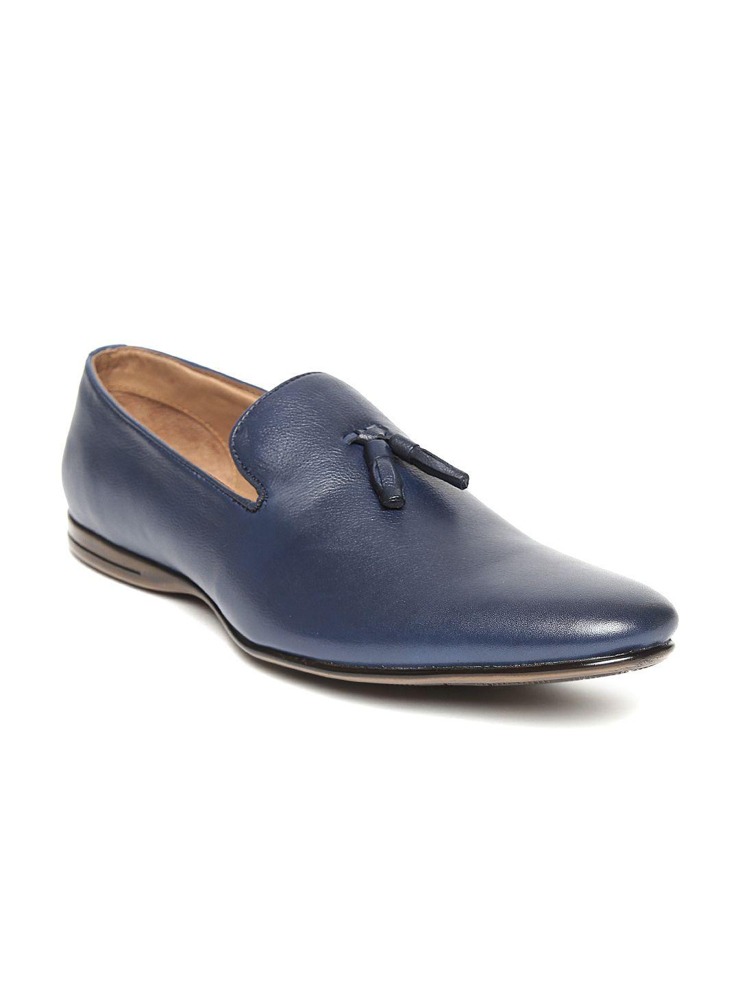 san-frissco-men-navy-blue-leather-tasselled-loafers