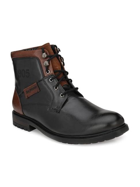 san frissco black derby boots