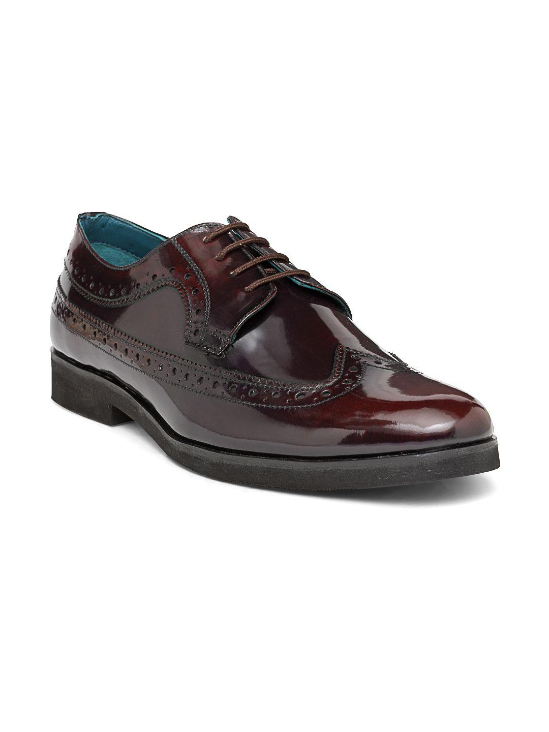 san frissco luxor men burgundy leather brogues