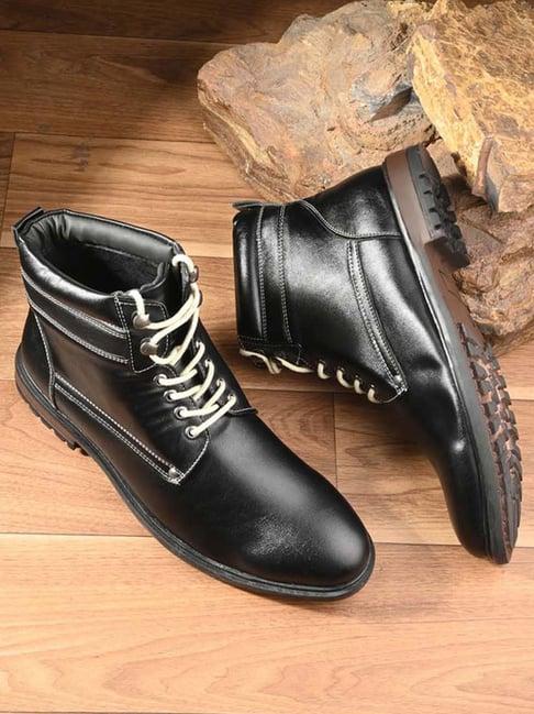 san frissco men's black derby boots