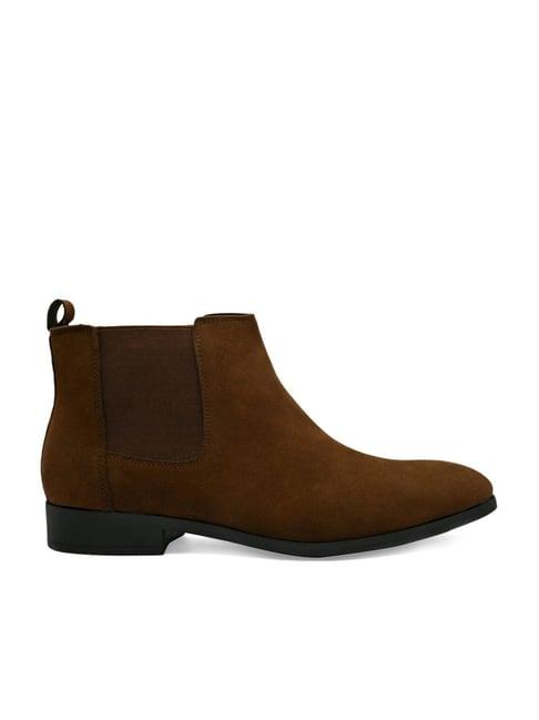 san frissco men's brown chelsea boots