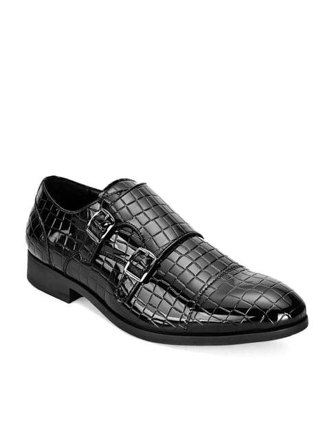 san frissco men's obsidian black monk shoes