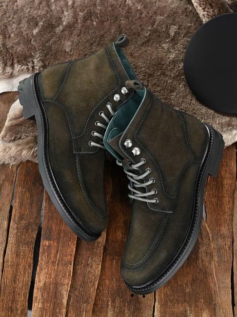 san frissco men's olive casual boots