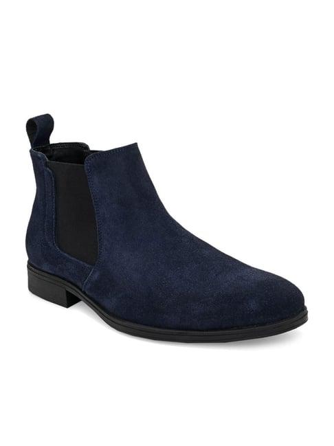 san frissco men's robust blue chelsea boots