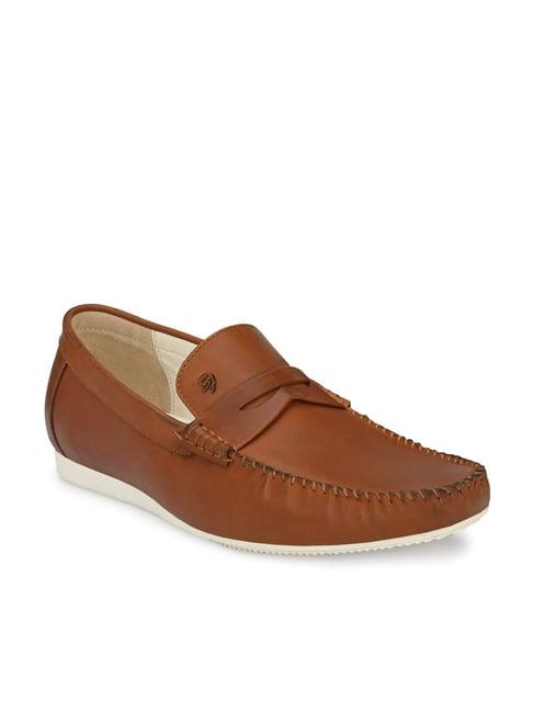 san frissco men's tan casual loafers