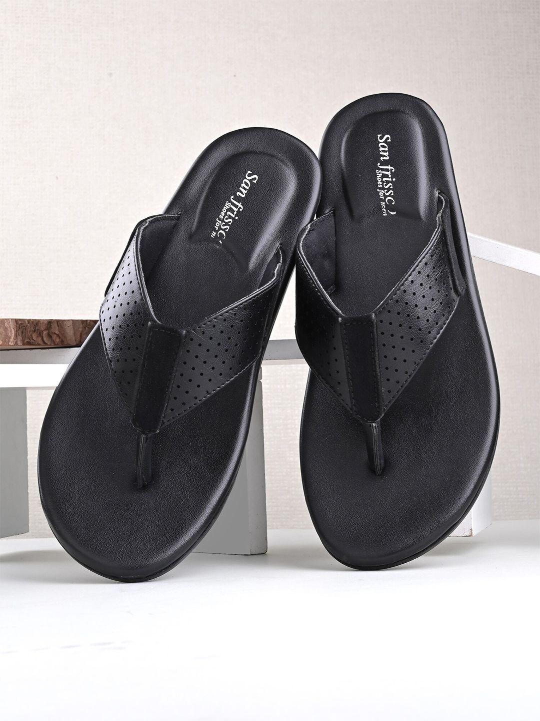 san frissco men black comfort sandals