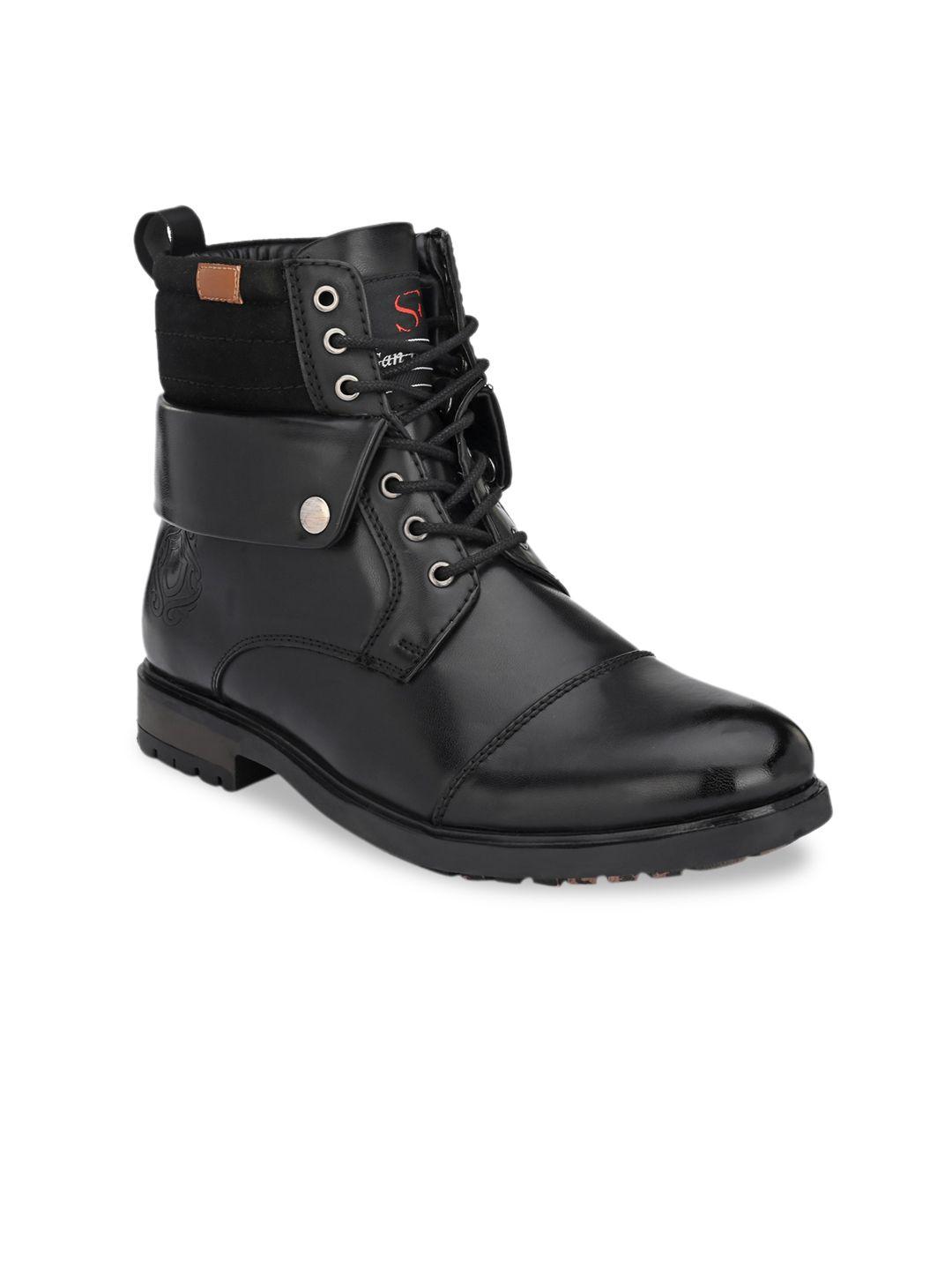 san frissco men black flat boots