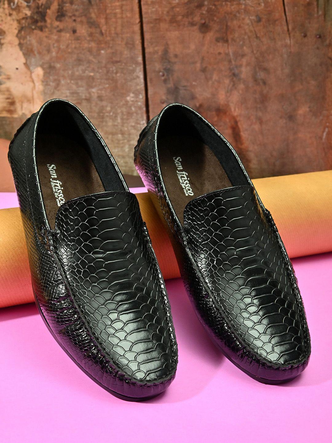 san frissco men black loafers