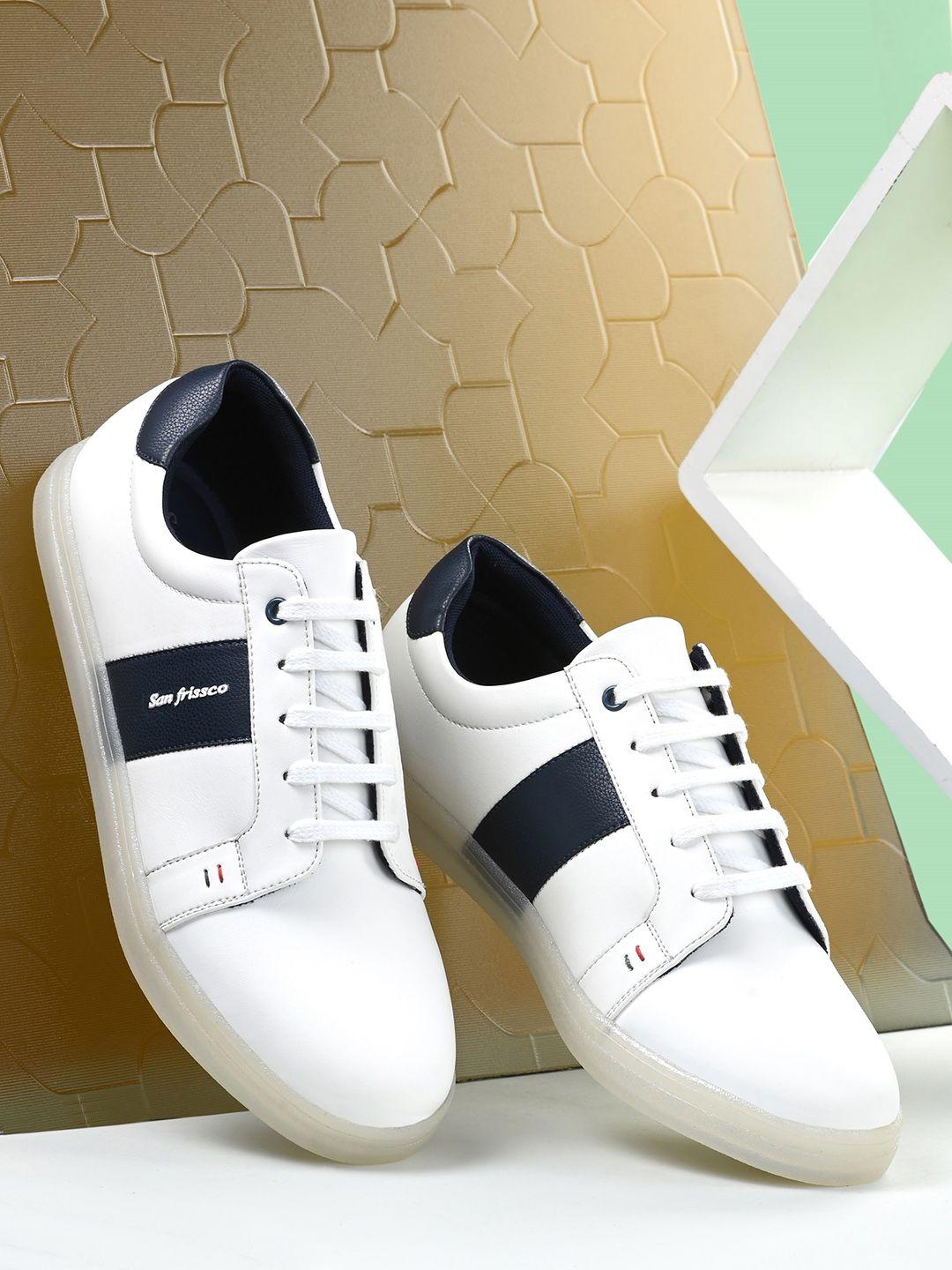 san frissco men white casual sneakers