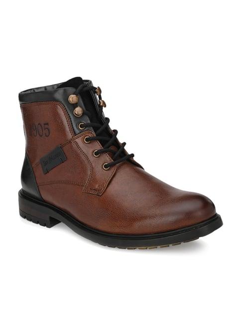 san frissco tan derby boots