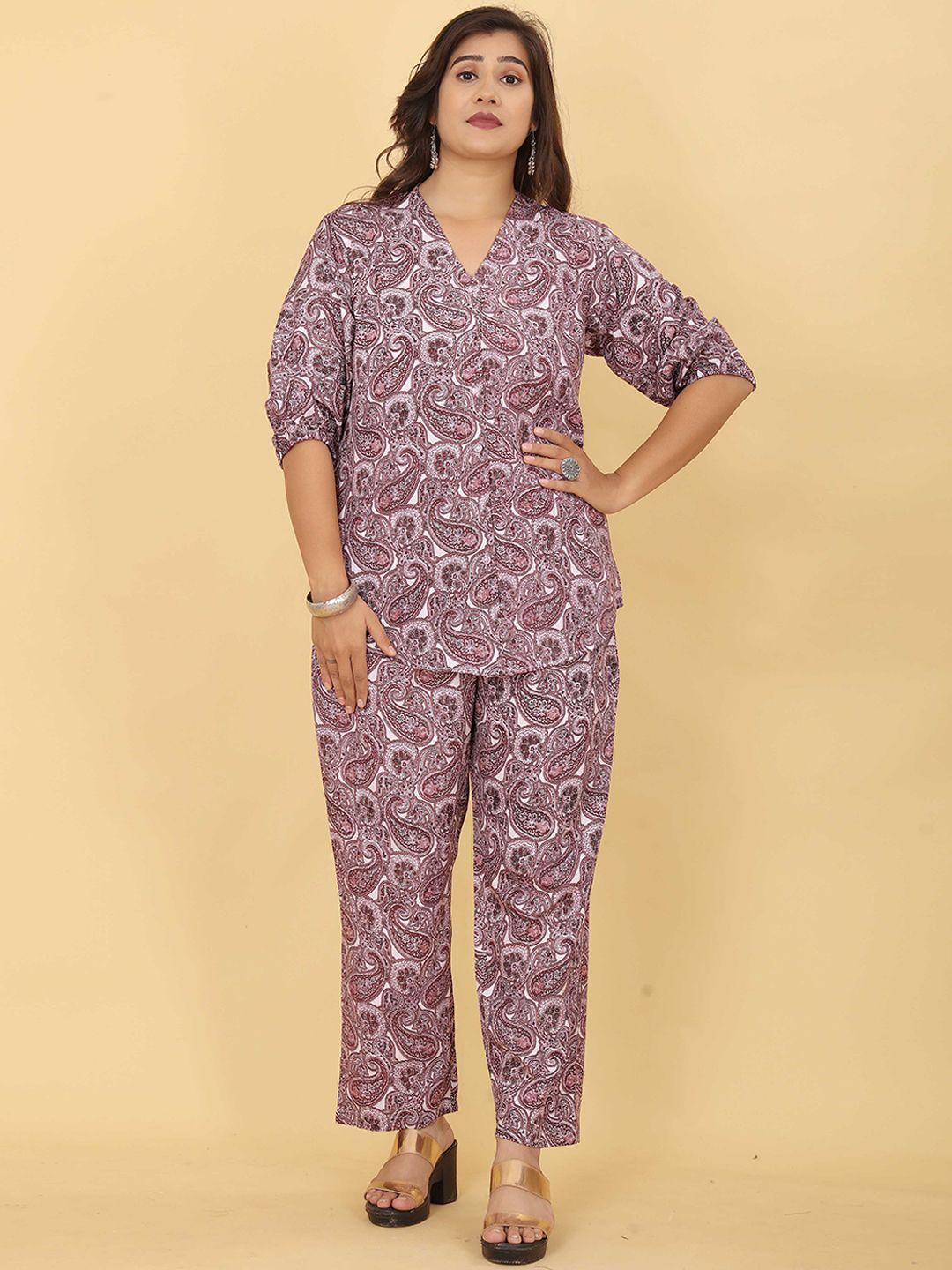 sanado printed top & trouser co-ords set