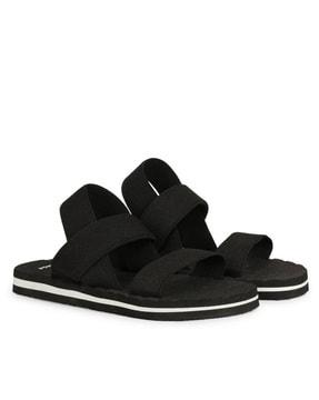 sandals with canvas upper