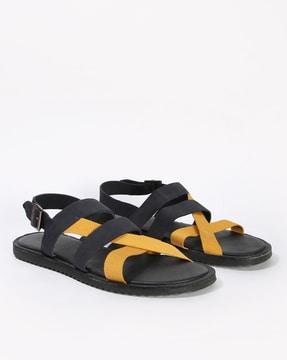 sandals with criss-cross straps