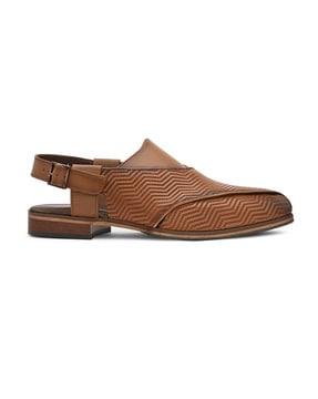 sandals with genuine leather upper