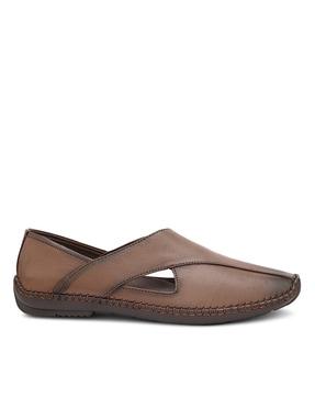 sandals with genuine leather upper