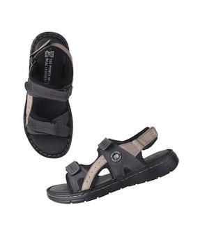 sandals with genuine leather upper