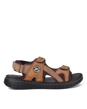 sandals with genuine leather upper