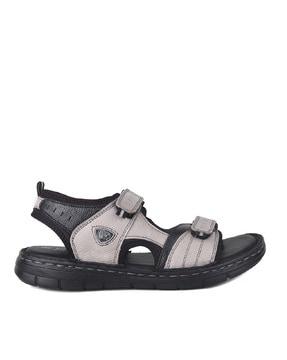 sandals with genuine leather upper