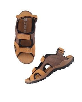 sandals with genuine leather upper