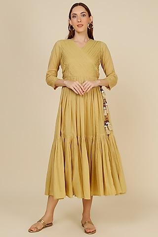sandalwood mulmul angrakha dress