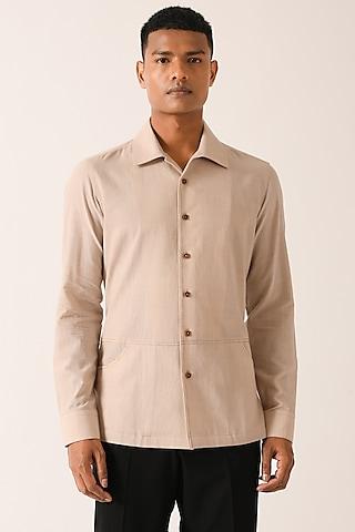 sandstone handloom cotton shirt