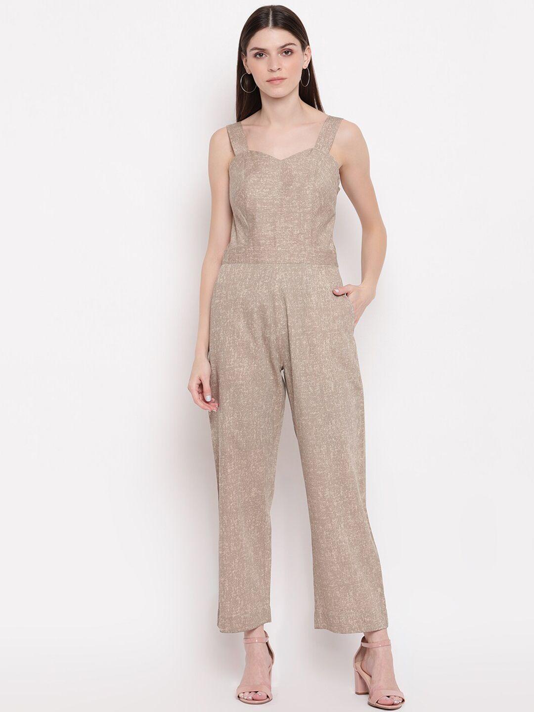 sandy and ritz brown basic jumpsuit