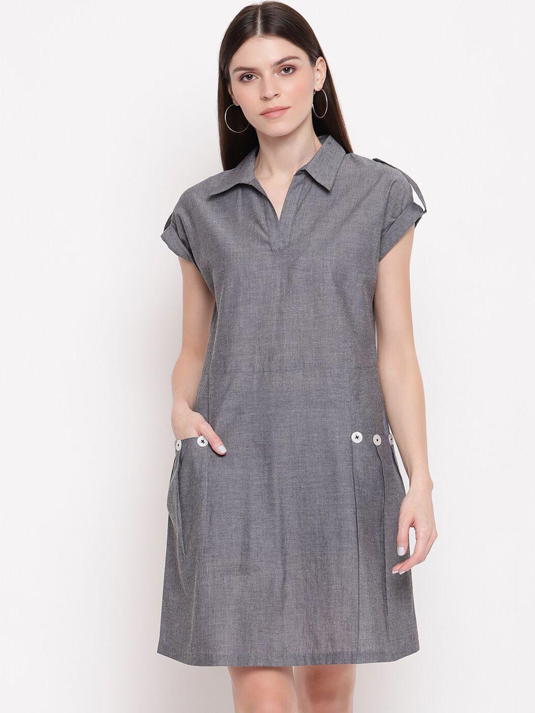 sandy and ritz grey a-line dress