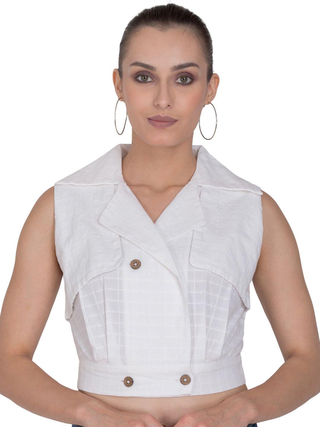 sandy and ritz women white casual shirt