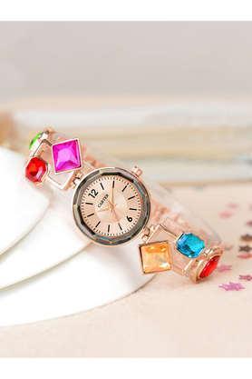 sandy d carter-126-rg 32 mm rose gold dial metal analogue wrist watch for women