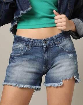 sanem siouxie denim shorts