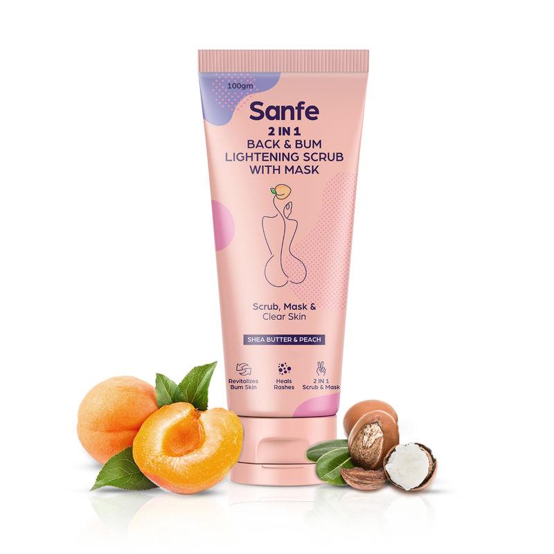 sanfe 2 in 1 back & bum brightening scrub with mask