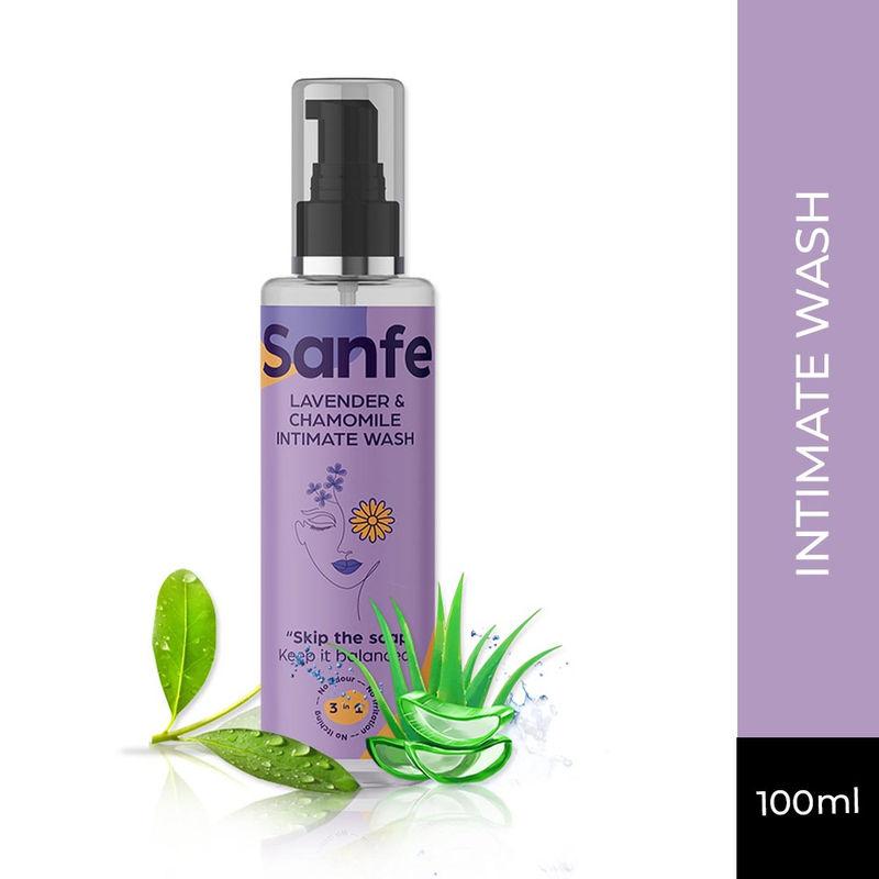 sanfe 3 in 1 intimate wash with lavender & chamomile