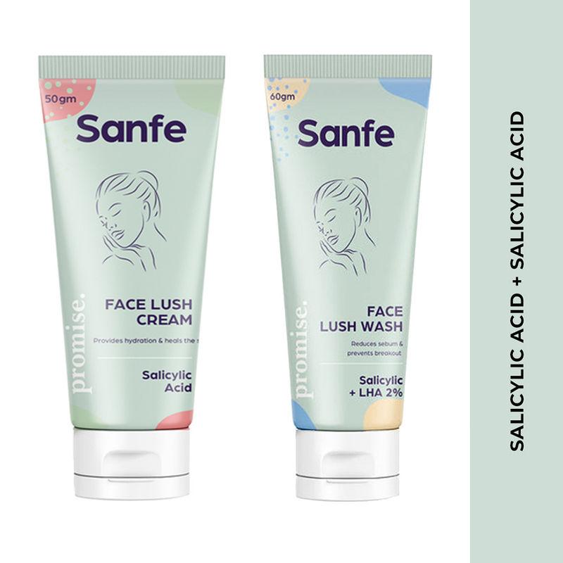 sanfe acne control combo - face wash & cream