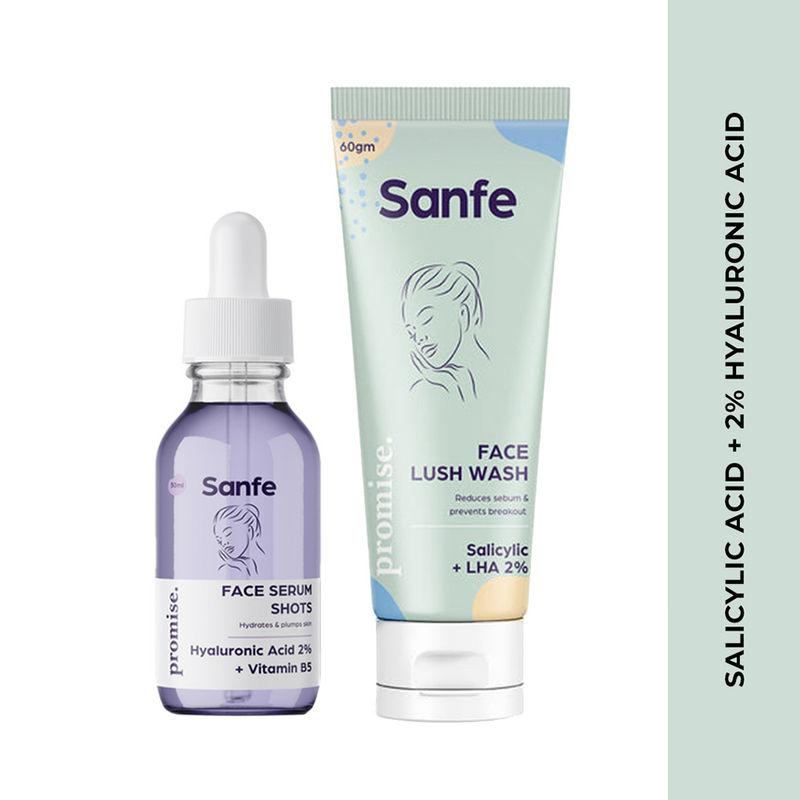 sanfe acne free skin combo - face wash & serum