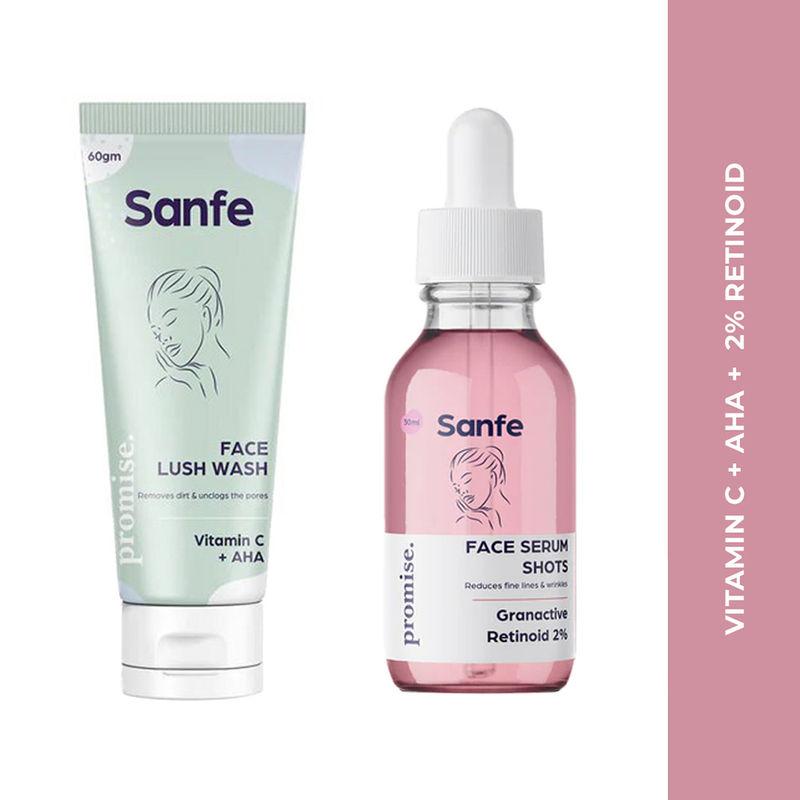 sanfe age rewinding combo - face wash & serum