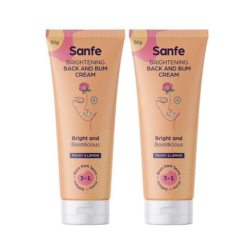 sanfe brightening back and bum cream for uneven dark and patchy bum and back - pack of 2